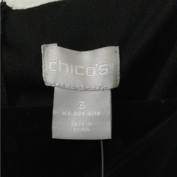 NEW Chicos black jumpsuit with built in top asymmetrical sequin overlay - Picture 10 of 14